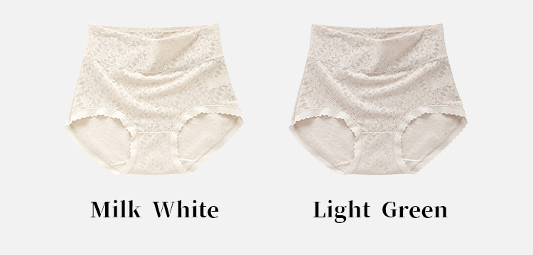 4 Pieces High Waisted Tummy Control Elastic Lace Panties Breathable Veimia
