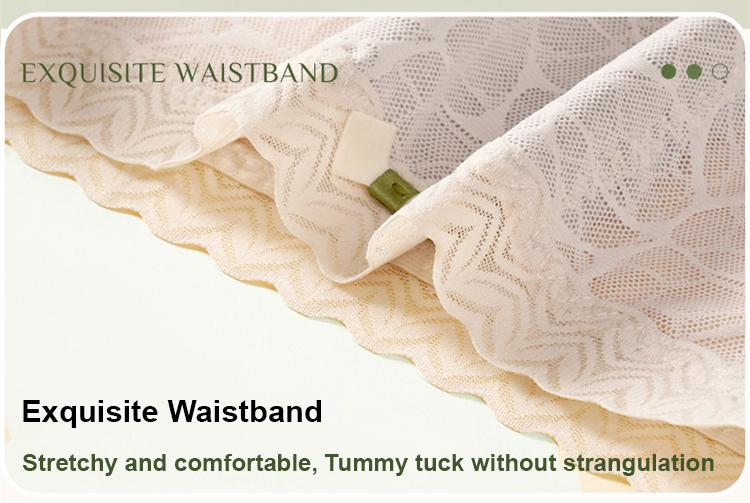 High Waisted Lace Underwear Breathable Soft Cotton Crotch Plus Size Panties Lift Hip VEIMIA