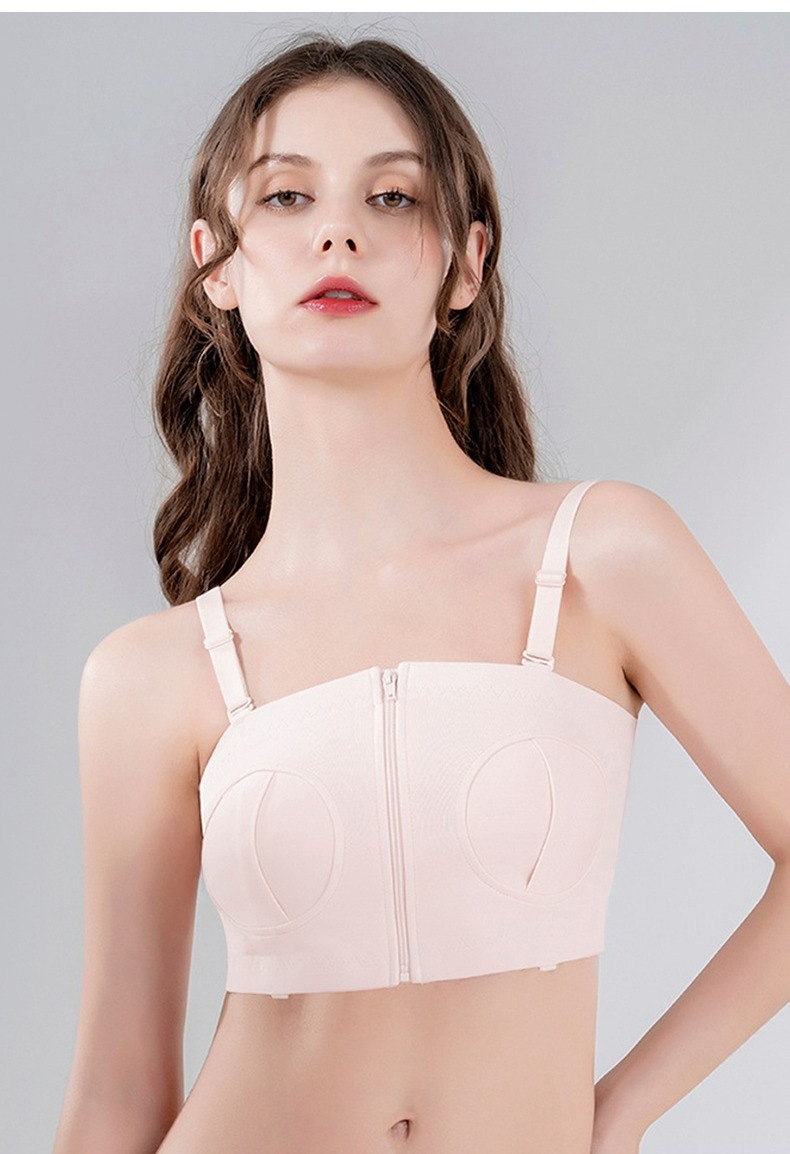 Hands Free Breathable Front Opening Wireless Pumping Bra Adjustable Straps Vemia