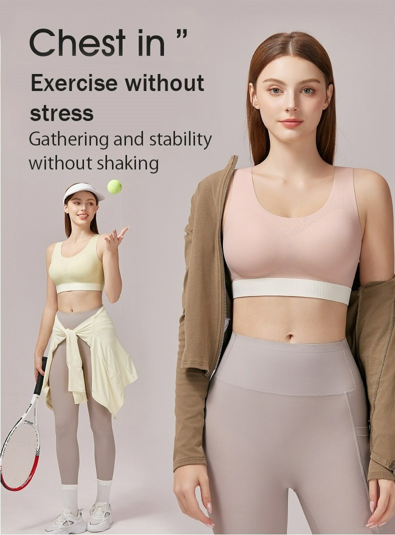 Best Womens Shockproof Soft Padded Sports Bra Tank Top Breathable Full Coverage Support VEIMIA