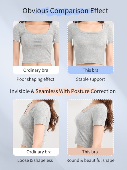 Invisible Anti-sagging Bras For Posture Correcting Day To Night Wearable One-piece Hollow Backs Non-stuffy VEIMIA