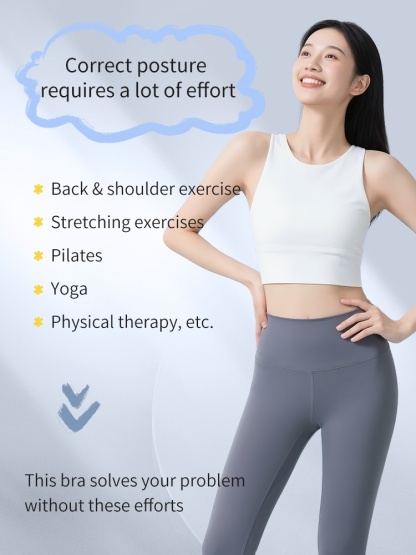 Invisible Anti-sagging Bra For Posture Correctings Day To Nights Wearable One-piece Hollow Back Non-stuffy VEIMIA