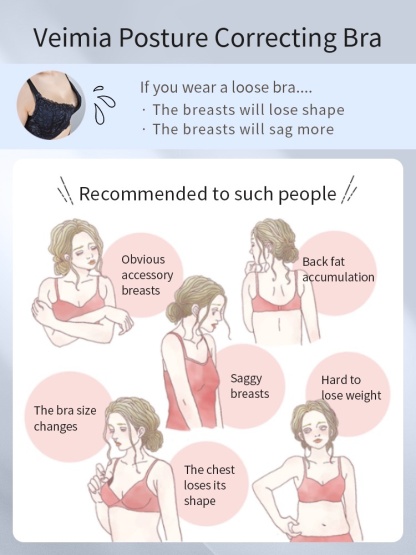 Invisible Anti-sagging Bra For Posture Correctings Day To Night Wearables One-piece Hollow Back Non-stuffy VEIMIA
