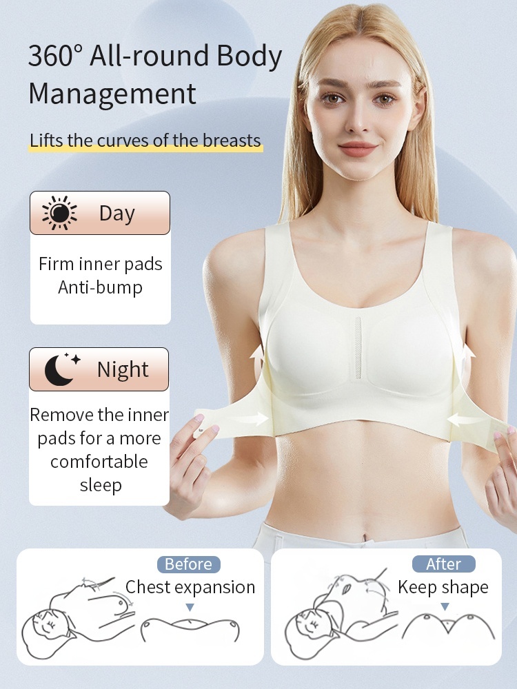 Invisible Anti-sagging Bra For Posture Correctings Day To Night Wearable One-pieces Hollow Back Non-stuffy VEIMIA