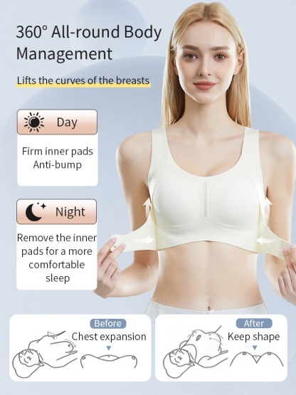 Invisible Anti-sagging Bra For Posture Correctings Day To Night Wearable One-pieces Hollow Back Non-stuffy VEIMIA