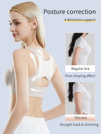 Invisible Anti-sagging Bra For Posture Correctings Day To Night Wearable One-piece Hollow Backs Non-stuffy VEIMIA