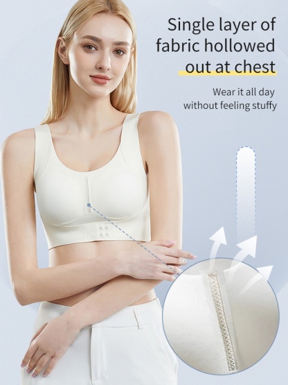 Invisible Anti-sagging Bra For Posture Correctings Day To Night Wearable One-piece Hollow Back Non-stuffies VEIMIA