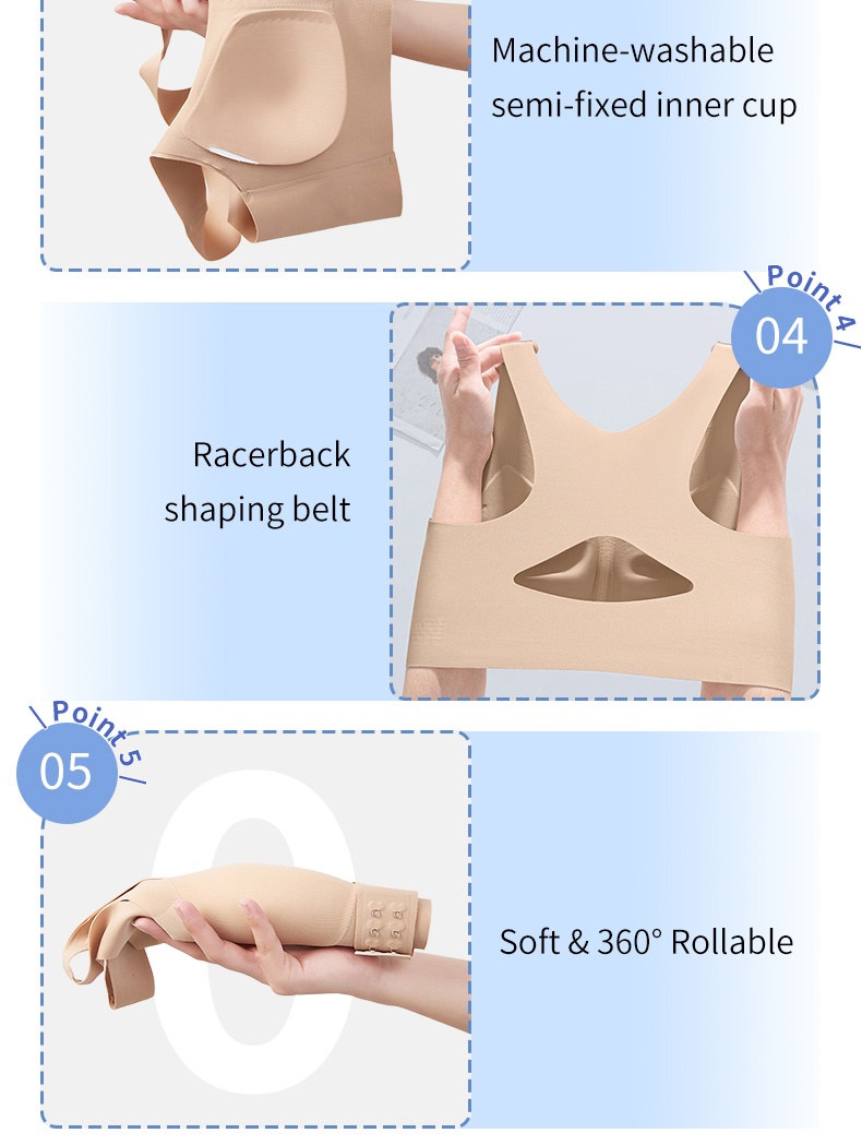 Invisible Anti-sagging Bra For Posture Correcting Day To Night Wearable One-pieces Hollow Back Non-stuffy VEIMIA