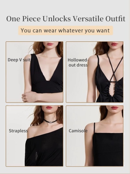 Invisible Nipple Cover Lifts Up Breast In 1S, Ultra-Thin Edge Sticky Bra For Long-Lasting Sweat & Water Resistant Reusable VEIMIA