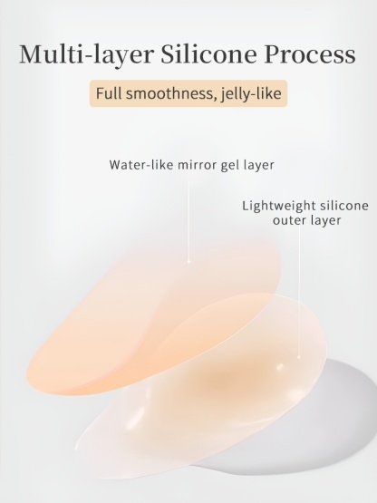 Invisible Nipple Covers Lift Up Breasts In 1S, Ultra-Thin Edge Sticky Bra For Long-Lasting Sweat & Water Resistant Reusable VEIMIA