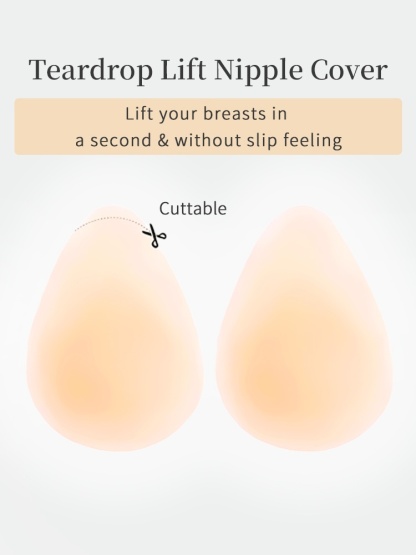 Invisible Nipple Cover Lift Up Breast In 1S, Ultra-Thin Edge Sticky Bra For Long-Lasting Sweat & Water Resistant Reusable VEIMIA
