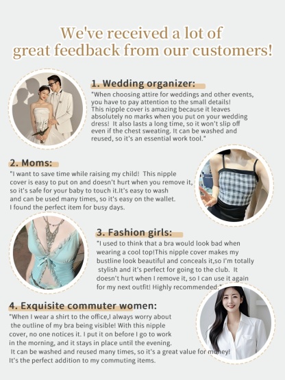 Invisible Nipple Cover Lift Up Breasts In 1S, Ultra-Thin Edge Sticky Bra For Long-Lasting Sweat & Water Resistant Reusable VEIMIA