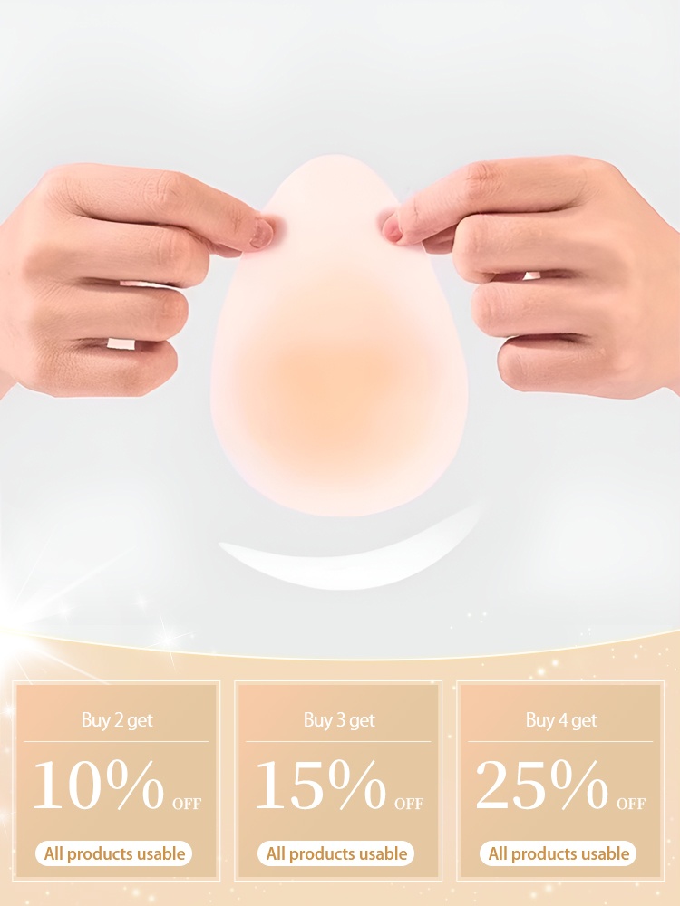 Invisible Nipple Cover Lifts Up Breasts In 1S, Ultra-Thin Edge Sticky Bra For Long-Lasting Sweat & Water Resistant Reusable VEIMIA
