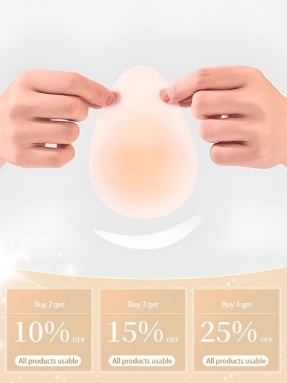 Invisible Nipple Cover Lifts Up Breasts In 1S, Ultra-Thin Edge Sticky Bra For Long-Lasting Sweat & Water Resistant Reusable VEIMIA