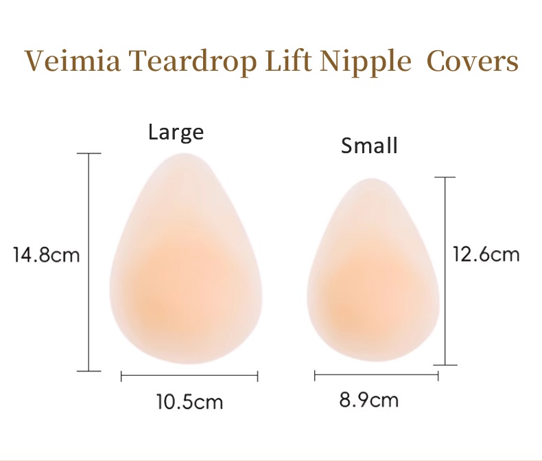 Invisible Nipple Covers Lift Up Breasts In 1S, Ultra-Thin Edge Sticky Bra For Long-Lasting Sweat & Water Resistant Reusable VEIMIA