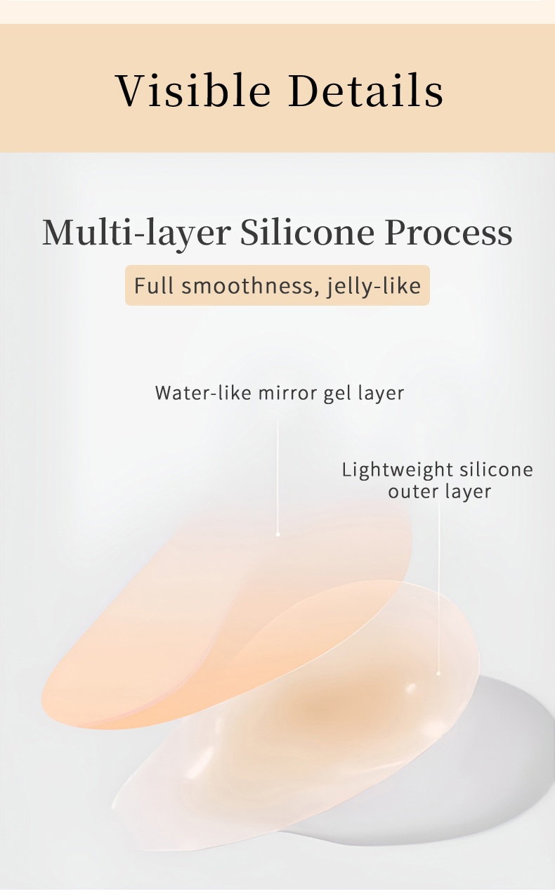 Invisible Nipple Cover Lift Up Breasts In 1S, Ultra-Thin Edge Sticky Bra For Long-Lasting Sweat & Water Resistant Reusable VEIMIA