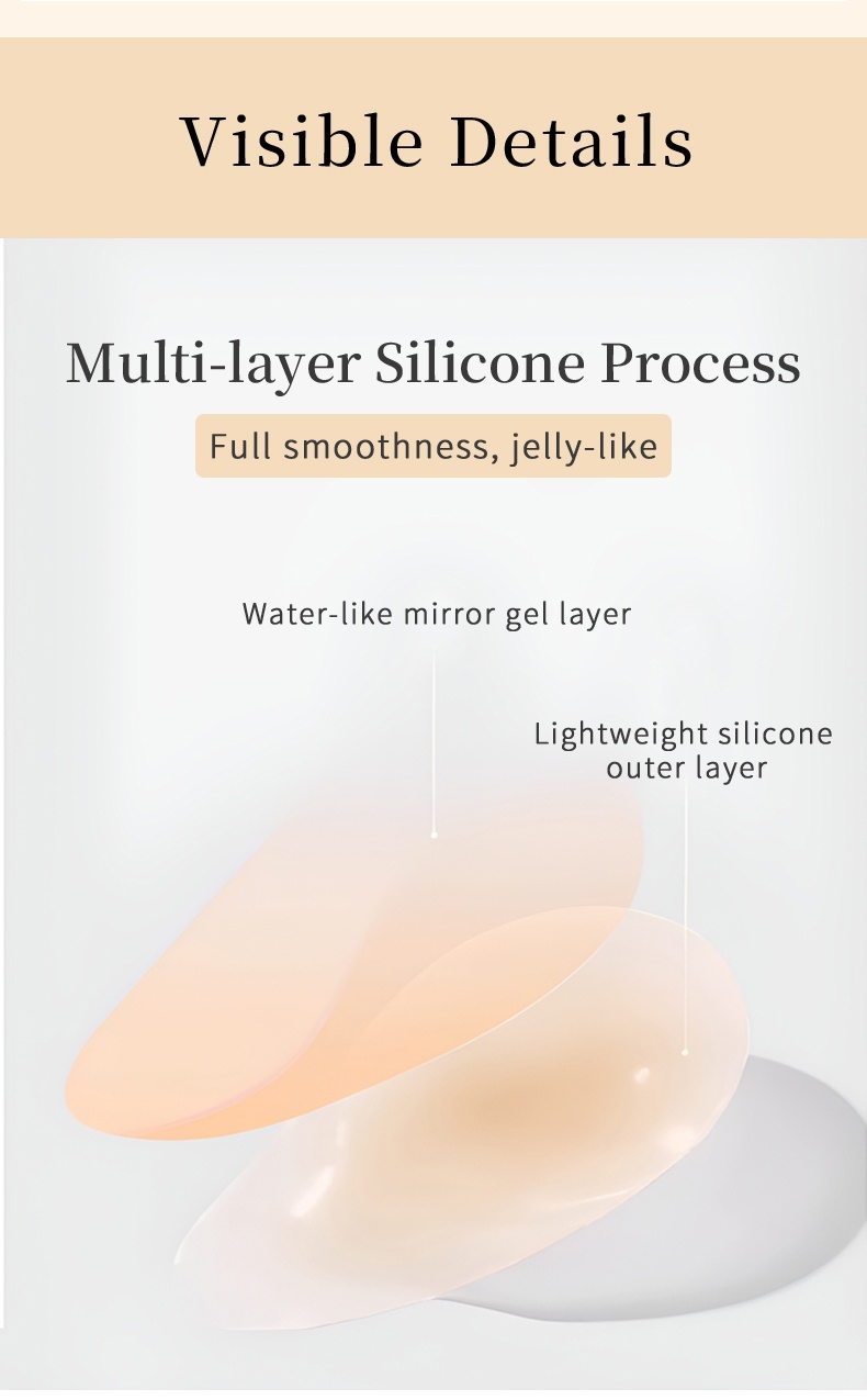Invisible Nipple Cover Lift Up Breasts In 1S, Ultra-Thin Edge Sticky Bra For Long-Lasting Sweat & Water Resistant Reusable VEIMIA