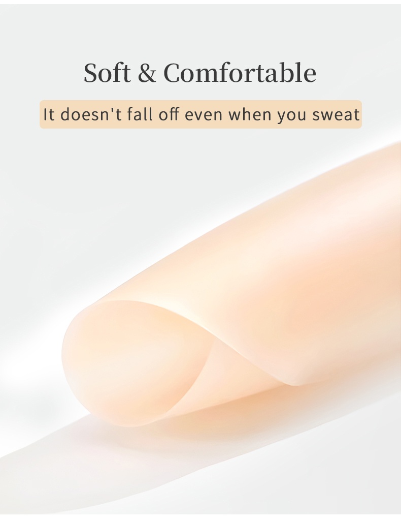 Invisible Nipple Covers Lifts Up Breasts In 1S, Ultra-Thin Edge Sticky Bra For Long-Lasting Sweat & Water Resistant Reusable VEIMIA