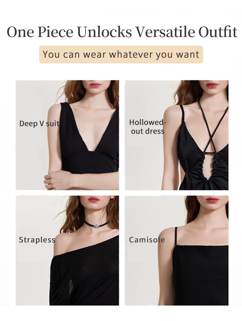 Invisible Nipple Covers Lift Up Breast In 1S, Ultra-Thin Edge Sticky Bra For Long-Lasting Sweat & Water Resistant Reusable VEIMIA