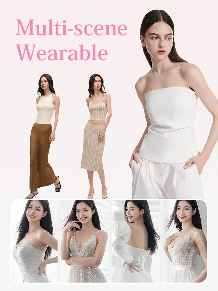 Invisible Stick On Bra Sweatproof Hold, Second-skin Touch, Silicone & Push-up Lift VEIMIA