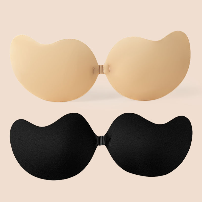 2 Pieces Invisible Stick On Bras Natural Adhesive Push Up Sticky Nipple Covers For Backless Dress VEIMIA