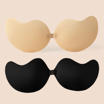2 Pieces Invisible Stick On Bras Natural Adhesive Push Up Sticky Nipple Covers For Backless Dress VEIMIA