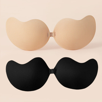 2 Pack Invisible Stick On Bra Natural Adhesive Push Up Sticky Nipple Covers For Backless Dress VEIMIA