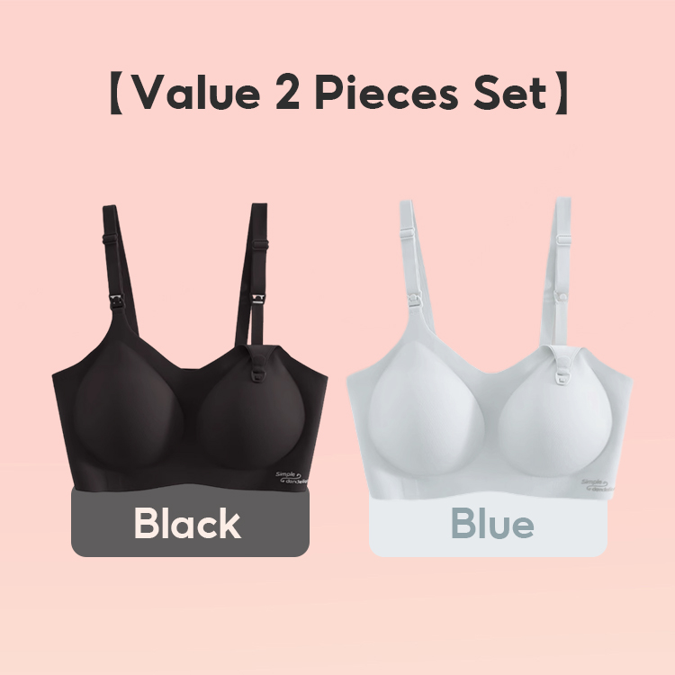 VEIMIA Thin Jelly Stripe Seamless Pregnancy Bra Comfort Wireless Breastfeeding Nursing Bralette