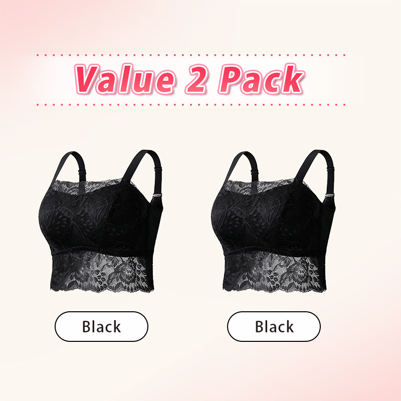 Breathable Honeycomb Cup Minimizer, Beautiful Butterfly Back Lace Camisole, Not Stuffy VEIMIA
