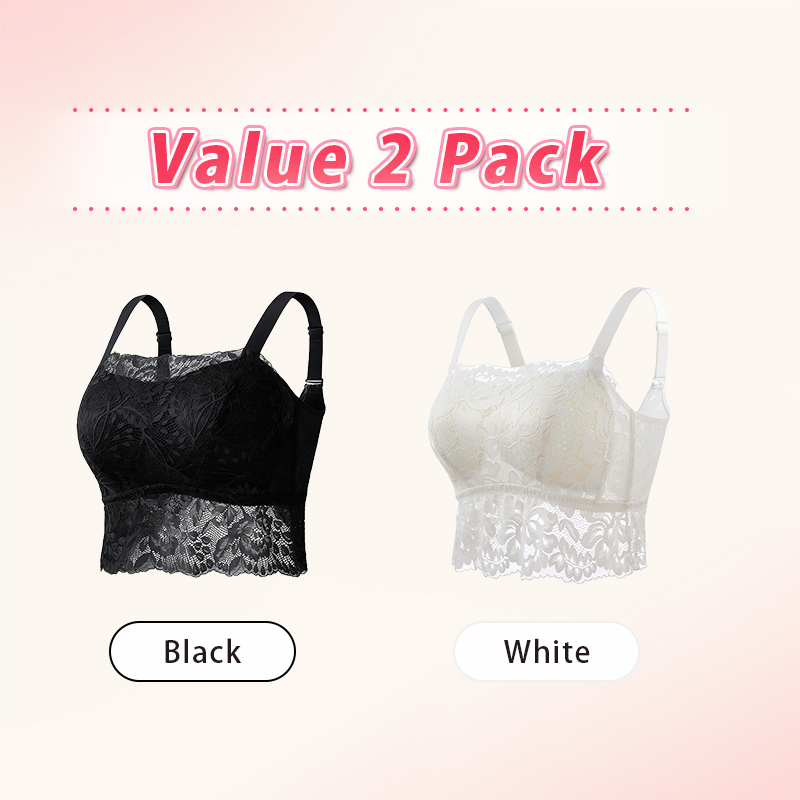 Breathable Honeycomb Cup Minimizer, Beautiful Butterfly Back Lace Camisole, Not Stuffy VEIMIA
