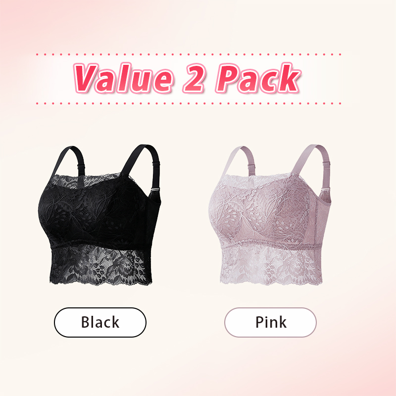 Breathable Honeycomb Cup Minimizer, Beautiful Butterfly Back Lace Camisole, Not Stuffy VEIMIA