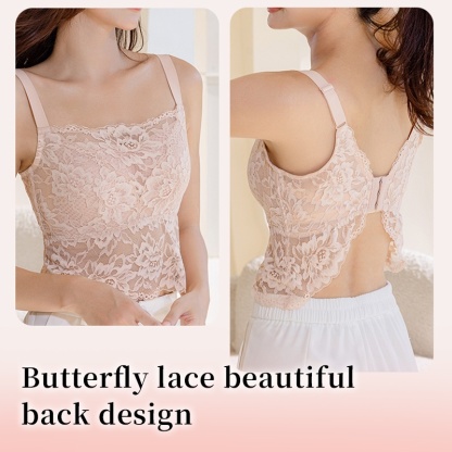 Lightweight-Breathable Minimizer Lace, Versatile Tank Top, Sexy Butterfly Back Design VEIMIA