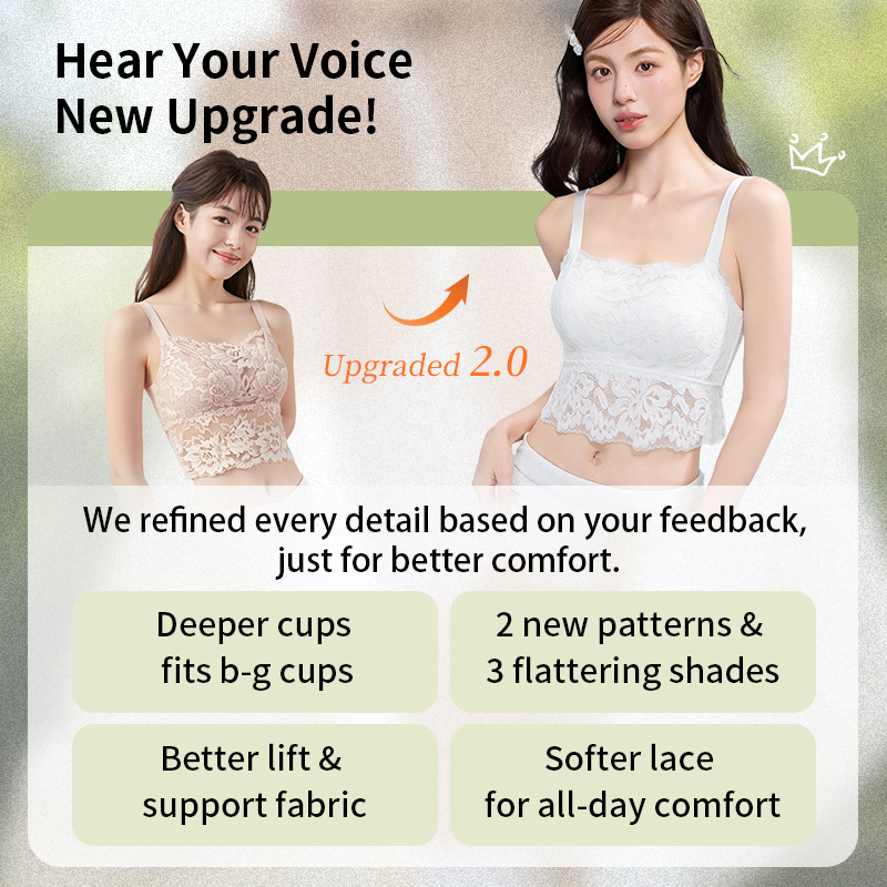 VEIMIA Lace Bralette With Beautiful Butterfly Back Design, Breathable Versatile Camisole Not Stuffy