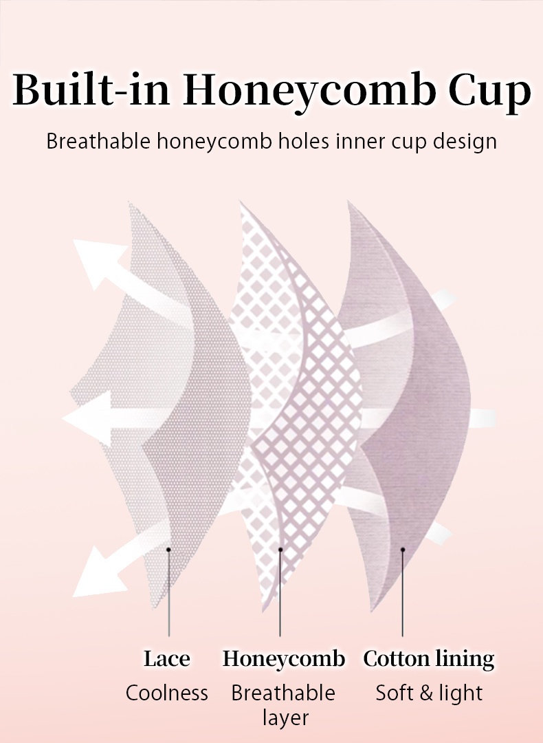 Ultra Breathable Minimizer Camisole, Butterfly Back Design for Low-Key Sexy, Honeycomb Lace VEIMIA