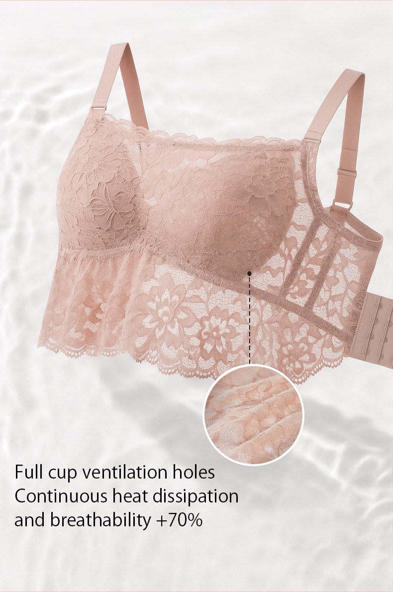 Butterfly Back Sexy Minimizer Camisole, Breathable Lace & Honeycomb Cup, Easy Matching VEIMIA
