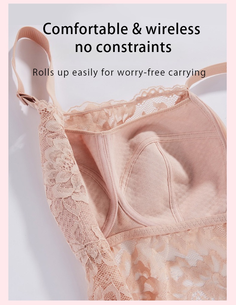 Butterfly Back Design & Breathable Minimizer, Lace Tank Top with Honeycomb Cup, Not Stuffy VEIMIA