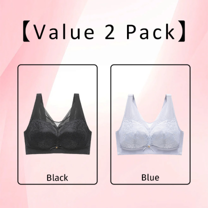 VEIMIA Breathable Lace Large Breast Minimizer Bra Warm Change Cup No Underwire Hide Fat