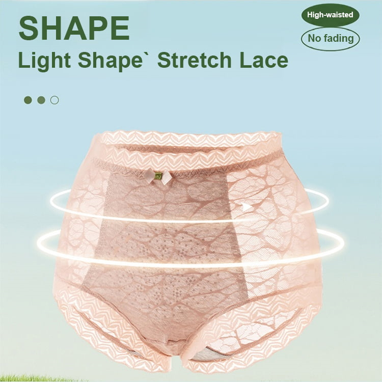 Lace Panties Breathable Cotton Crotch Womens Plus Size Brief Lift Hip VEIMIA