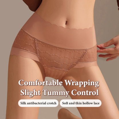 3-7 Pieces Seamless Sexy Lace Panties Comfortable Mulberry Silk Crotch Underwear VEIMIA