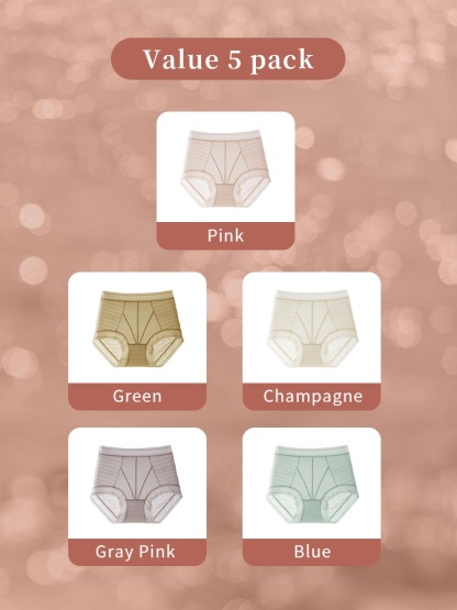 Breathable & Anti-Wedgie: High-Waisted Lace Panties with 7A Silk Crotch, Prolonged Sitting VEIMIA