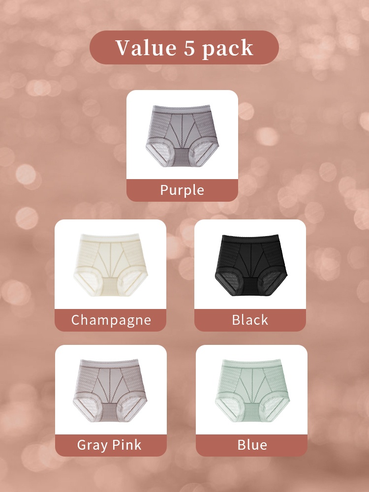 Comfortable Width Design Panties: 7A Mulberry Silk Crotch, High-Waisted Breathable Lace VEIMIA