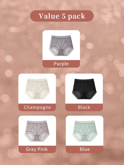 Comfortable Width Design Panties: 7A Mulberry Silk Crotch, High-Waisted Breathable Lace VEIMIA