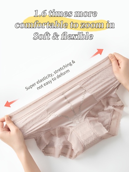 Cooling Comfort for Singapore: High-Waisted Lace Panties, 7A Silk Crotch & Width Design VEIMIA​