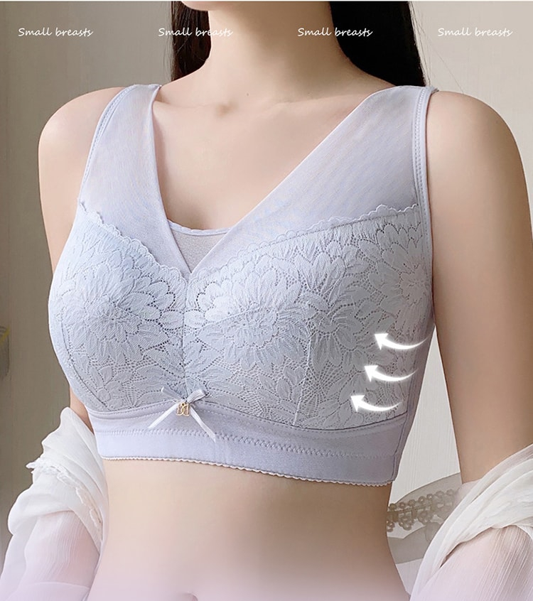 Lightweight Lace Large Breast Minimizer Bra Warm Change Thin Cups No Underwire Collect Side Breast Veimia