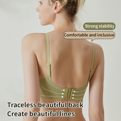 Lightweight One-piece Traceless Lace Wireless Push Up Bra Shape Breast VEIMIA