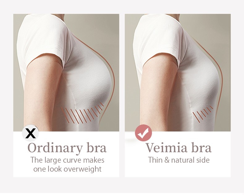 Lace Minimizer Bra Big Breasts Instantly Slender & Honeycomb Cotton Cup All Day Breathable VEIMIA
