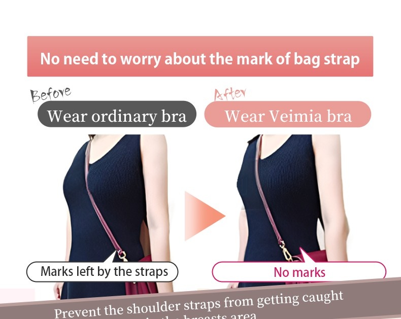 Plus Size Bra Visually Slim with Invisible Advanced Flower Lace & Cross Double-Line Lifting VEIMIA