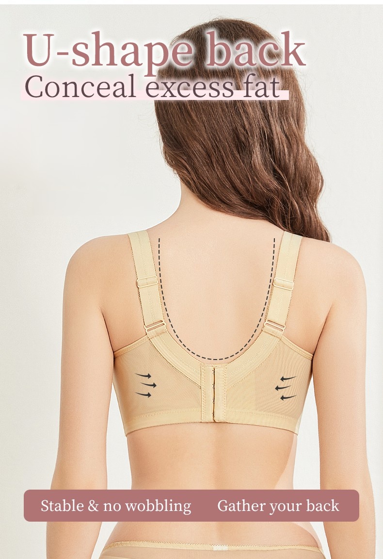 Breathable All Day Long Minimizer Bra Cross Double-Line Lifting Plus Size VEIMIA