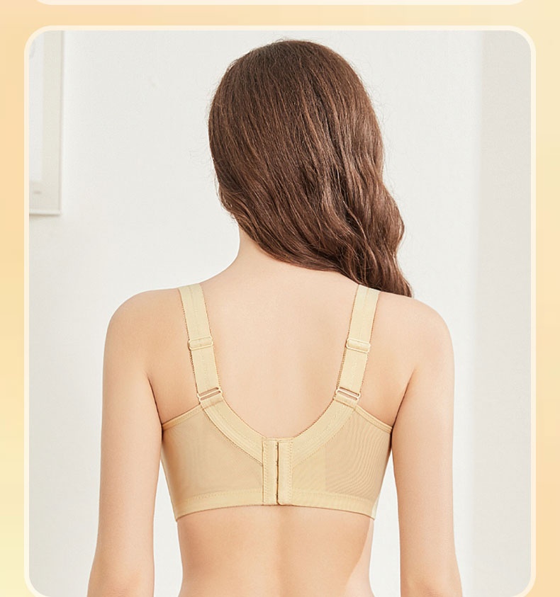 Flower Lace Minimizer Bra Cross Double-Line Lifting Plus Size Visually Slim VEIMIA