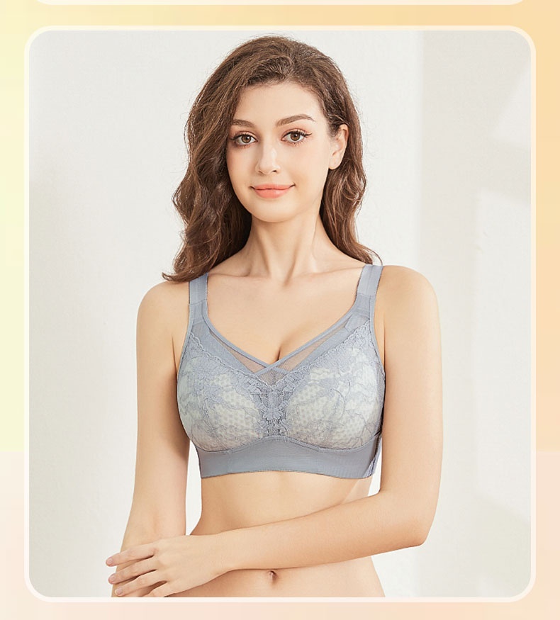 Honeycomb Cotton Cup Fully Breathable Not Stuffy & Cross Double-Line Lifting VEIMIA